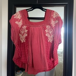 Pink Free People Blouse